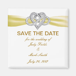 Imã salve a data Amarelo Infinity Heart