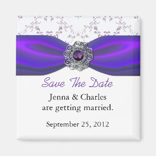 Imã salve a data Amethyst elegante da jóia
