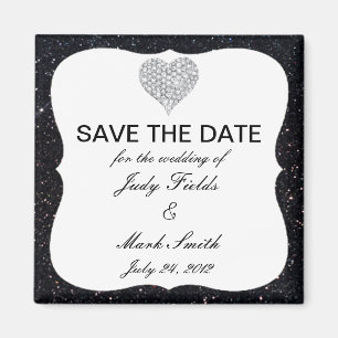 Imã salve a data Cardíaca de Diamante Negro