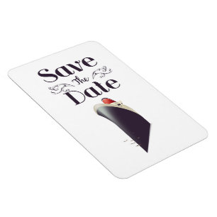 Ímã Salve a data convite náutico vintage