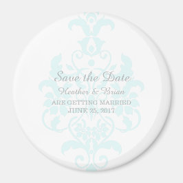 Imã salve a data de Aqua Sutil Damask