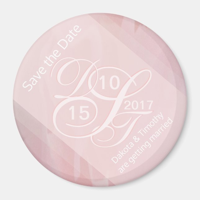 Imã salve a data de Blush Orchid (Frente)