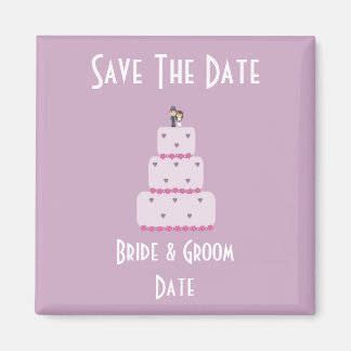 Imã salve a data de bolo de casamento