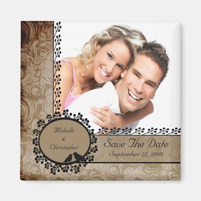 Imã salve a data de Fotografias de Pássaros com Am (Frente)