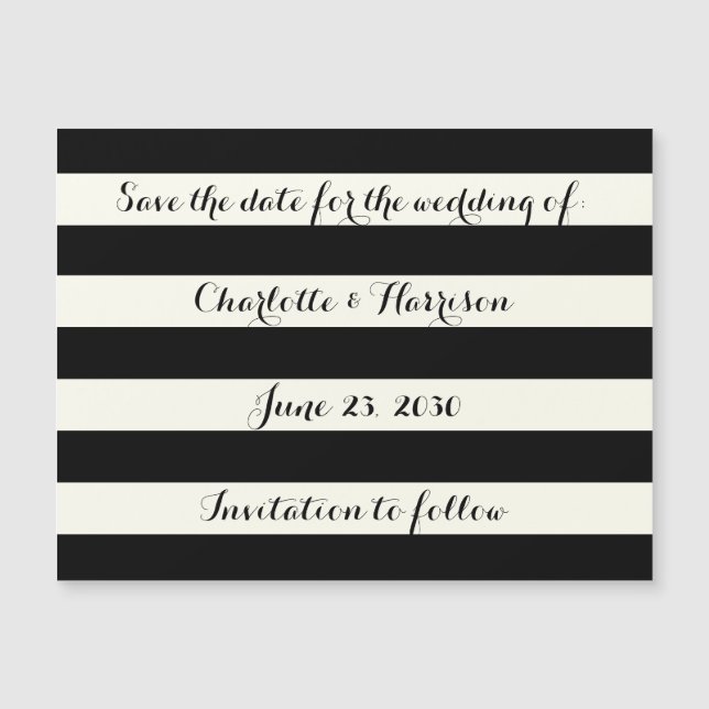 Imã salve a data de listras de marfim preto (Frente)