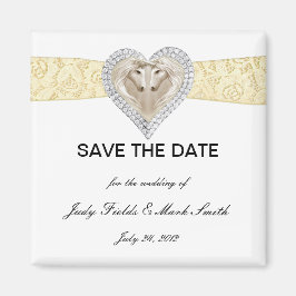 Imã salve a data de renda amarela Unicorn