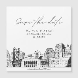 Imã salve a data de Sacramento de Script Moderno