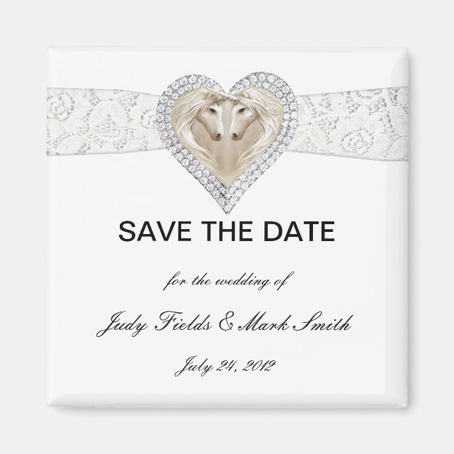 Imã salve a data De Unicórnio E Lace (Frente)