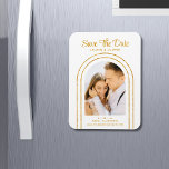 Ímã Salve A Data Do Casamento Dourado Da Arte Na moda<br><div class="desc">Salve a data White Dourada Na moda de Script Arte Arte Deco Magnets apresenta a sua dentro de fotos favorita a arca de ouro num fundo branco. Personalize com seu texto editando o texto nas caixas de texto fornecidas. Projetado para você por ©Evco Studio www.zazzle.com/store/evcostudio</div>