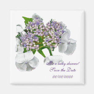Imã salve a data do chá de fraldas do Hydrangea