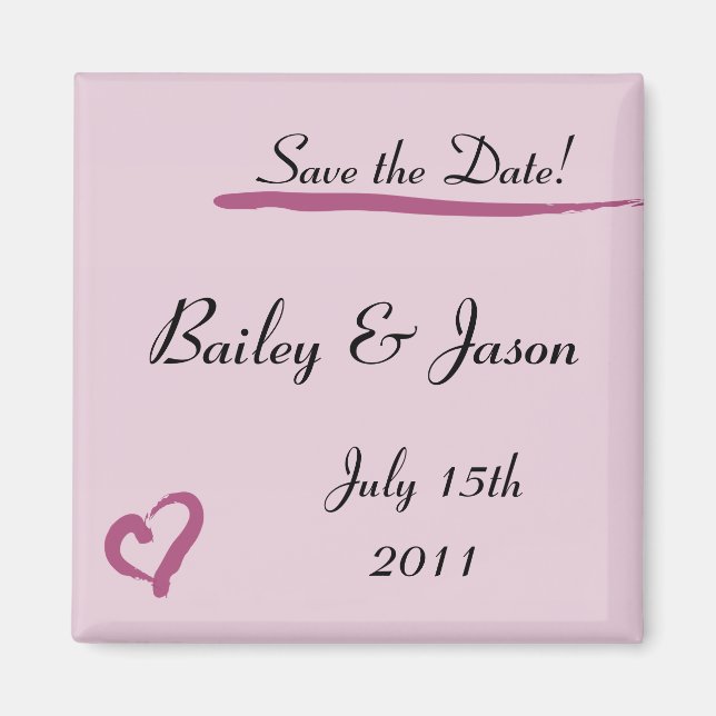Imã salve a data do Coração Lipstick (Frente)