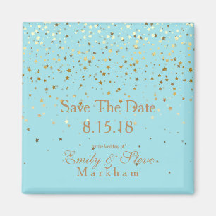 Imã Salve A Data Do Ouro Petite Estrelas Magnet-Aqua