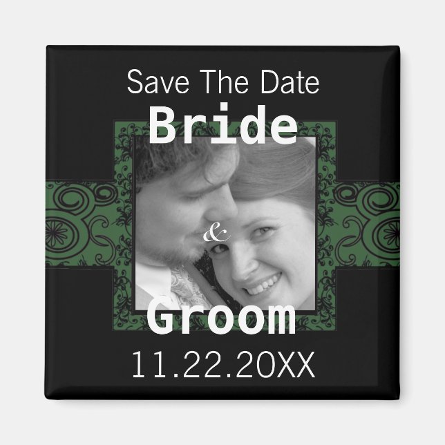 Imã Salve A Data Do Seu Magnete De Fotografias - (Frente)