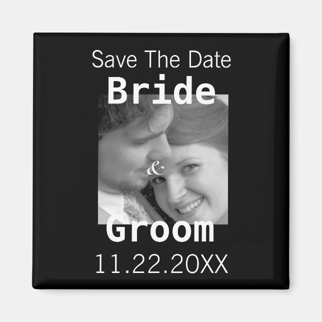 Imã Salve A Data Do Seu Magnete De Fotografias - (Frente)