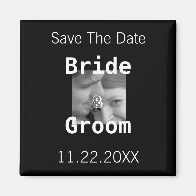 Imã Salve A Data Do Seu Magneto De Fotografias (Frente)