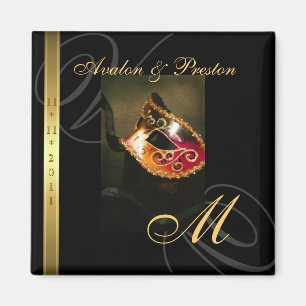 Imã salve a data Dourado da máscara do mascarada