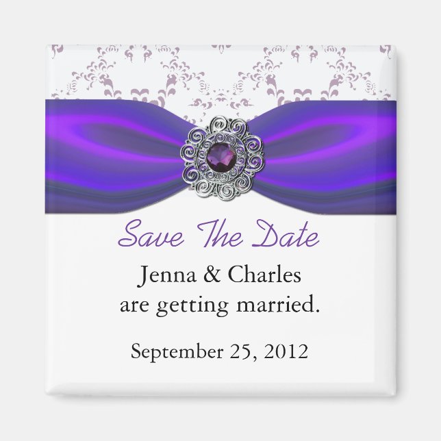 Imã salve a data Elegante Ametyst Jewel (Frente)