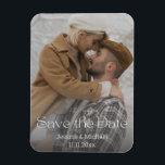 Ímã salve a data, elegante casamento com fotos de tipo<br><div class="desc">salve a data,  elegante foto de casamento Magnet</div>