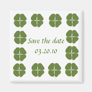 Imã Salve a data, Green Shamrocks borda ímãs