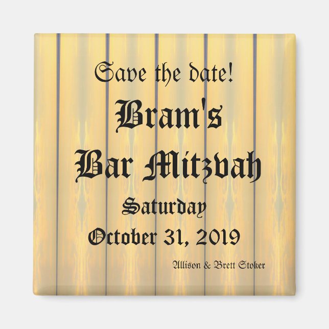 Imã salve a data Ikat do Estilo Gótico (Frente)