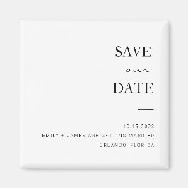 Imã salve a data Mínima Preta + Branco