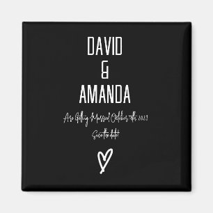 Imã Salve a Data - Minimalista Preto e Branco Personal