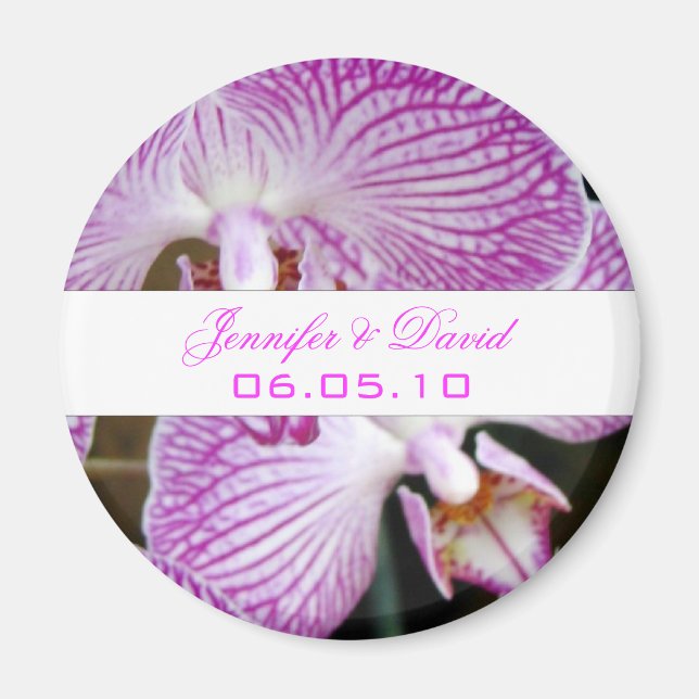 Imã salve a data Orquídea (Frente)