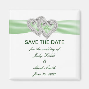 Imã salve a data Personalizada de Corações de Limã