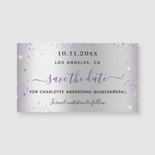 Imã salve a data prateada de Quinceanera