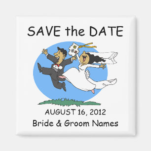 Imã salve a data que Wedding o casal feliz Clipar