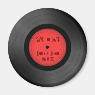 Imã salve a data retro do registro de vinil