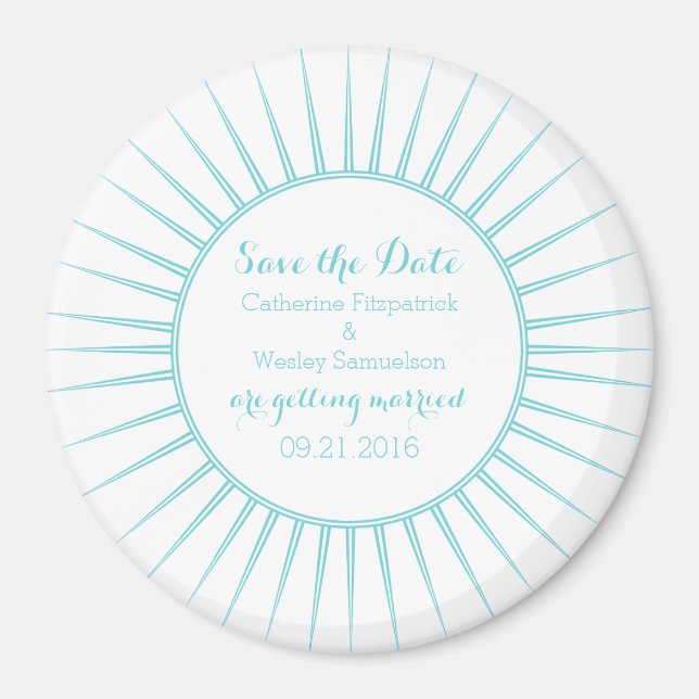 Imã salve a data Retroativa de Deco Teal (Frente)
