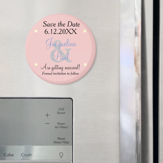 Imã Salve a Data Rosa Pastéis Azuis (In Situ (Fridge))