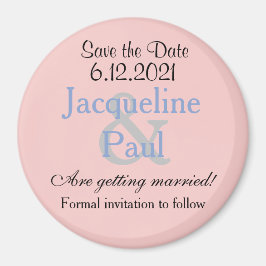 Imã Salve a Data Rosa Pastéis Azuis