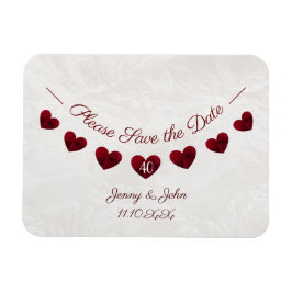 Ímã Salve a data ruby 40º aniversário de casamento