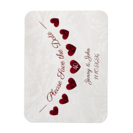 Ímã Salve a data ruby 40º aniversário de casamento