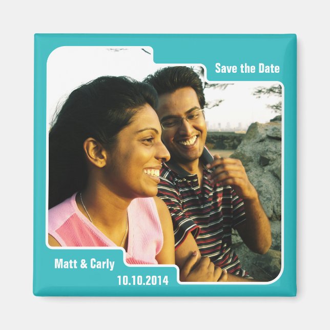 Imã Salve a data Scallop Blue Magnet (Frente)