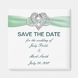Imã salve a data Verde Infinity Heart