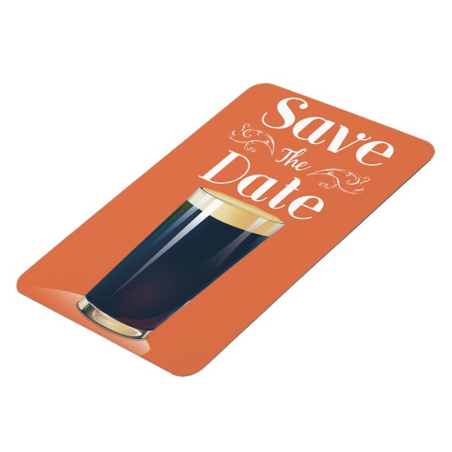 Ímã Salve A Data Vintage Pint Drink (Left Side)