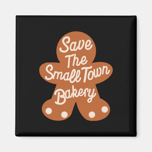 Imã Salve a Pequena Cidade Natal Kery Gingerbread Chri (Frente)