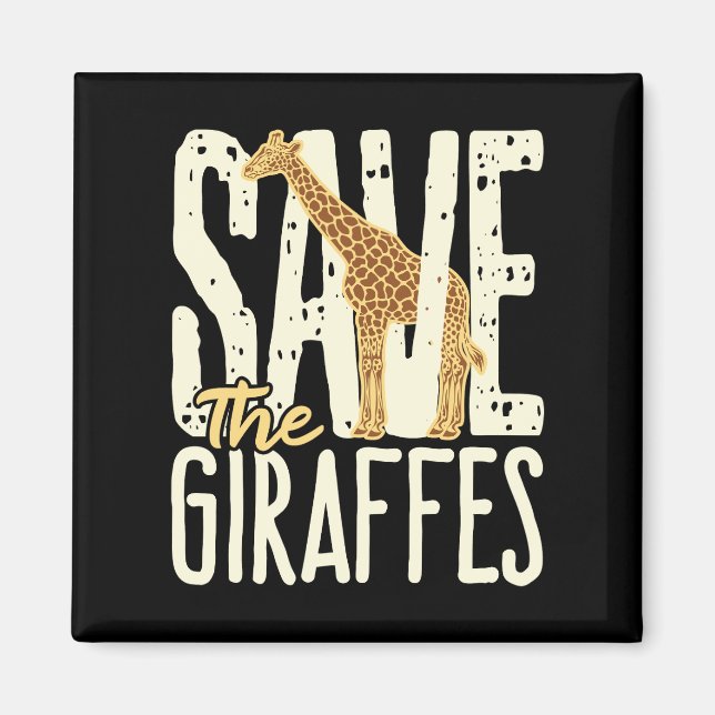 Imã Salve as Girafas Girafa Lover (Frente)