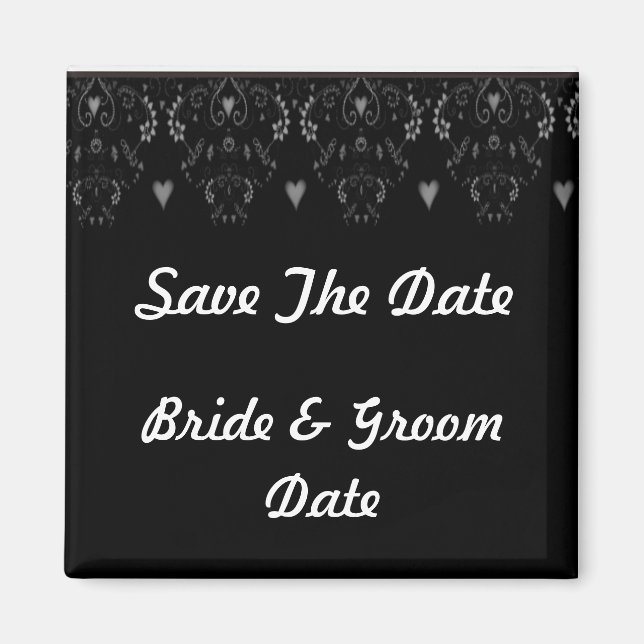 Imã Salve as Imagens de Casamento Preto e Branco (Frente)