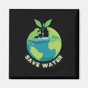 Imã Salve nossas águas - Dia da Terra Conservador de á