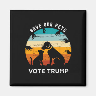 Imã Salve Nosso Pet Vote Trump 2024 Engraçado Gato Pov