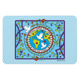 Ímã Salve nosso planeta_ímã flexível 6" x 4"