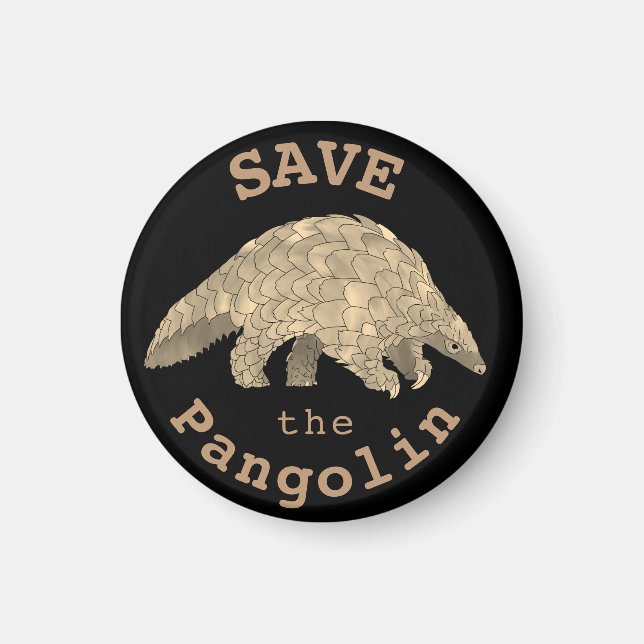 Imã Salve o animal do Coronavírus Ameaçado de Pangolin (Frente)