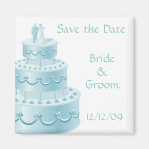 Imã salve o dia azul do bolo de casamento