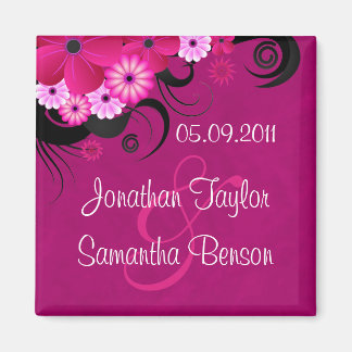 Imã salve o dia Florais de Magenta Fuchsia Dark