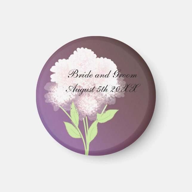 Imã Salve o Dia Floral Roxo (Frente)