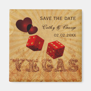 imã salve o dia vermelho do vintage de Vegas